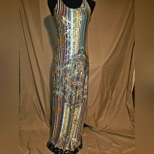 Cleo Apparel long metallic dress Size Small